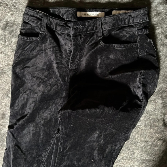 Jones Newyork  Lexington Straight black Velvet coudory jeans Sz 8P - Picture 10 of 11